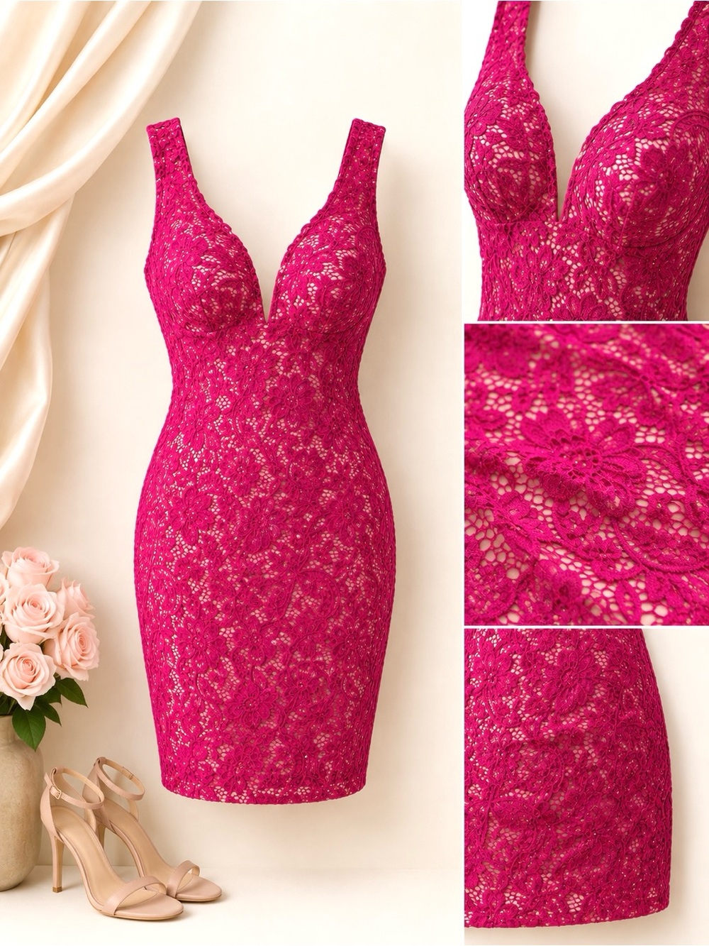 EMERALD SUNDAE FUCHSIA DRESS